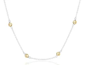 15" choker simplicity chain sterling mixed metal - classic 4mm gold by enewton