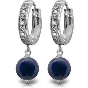 3.33 Carat 14K Solid White Gold Despite The Demands Sapphire Diamond Earrings