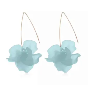 AC Air Bloom Drop Earrings Light Blue