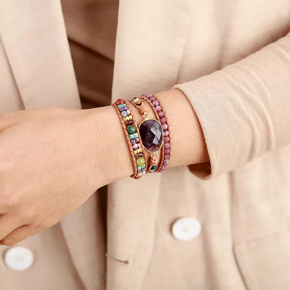 Amethyst & Lepidolite Bracelet