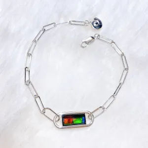 Ammolite Bracelet Sterling Silver UNITY Bracelet