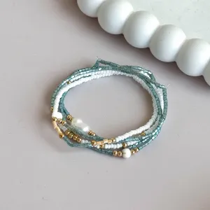 Aqua Bracelets Stack