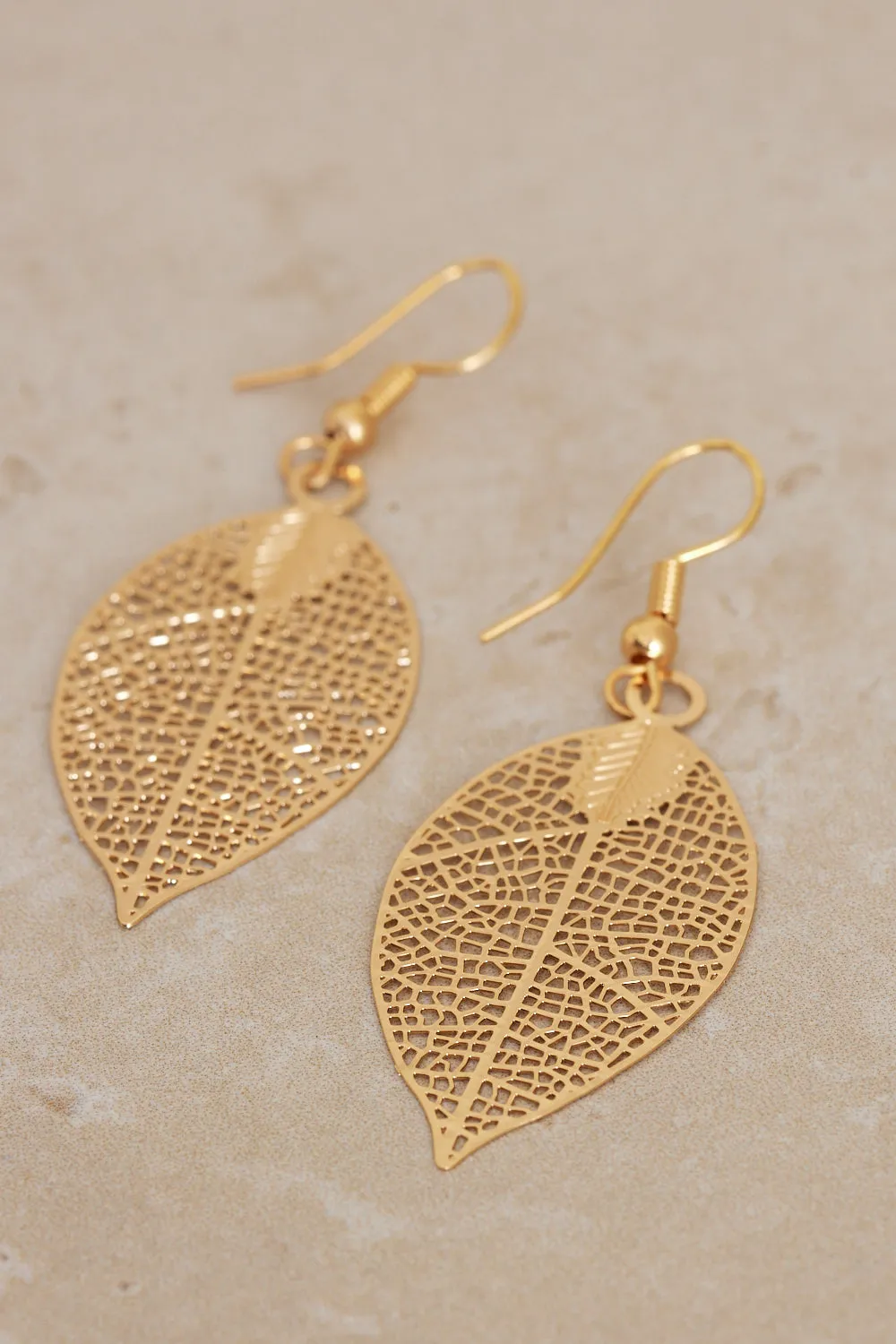 Arwen Leaf Earrings - Gold