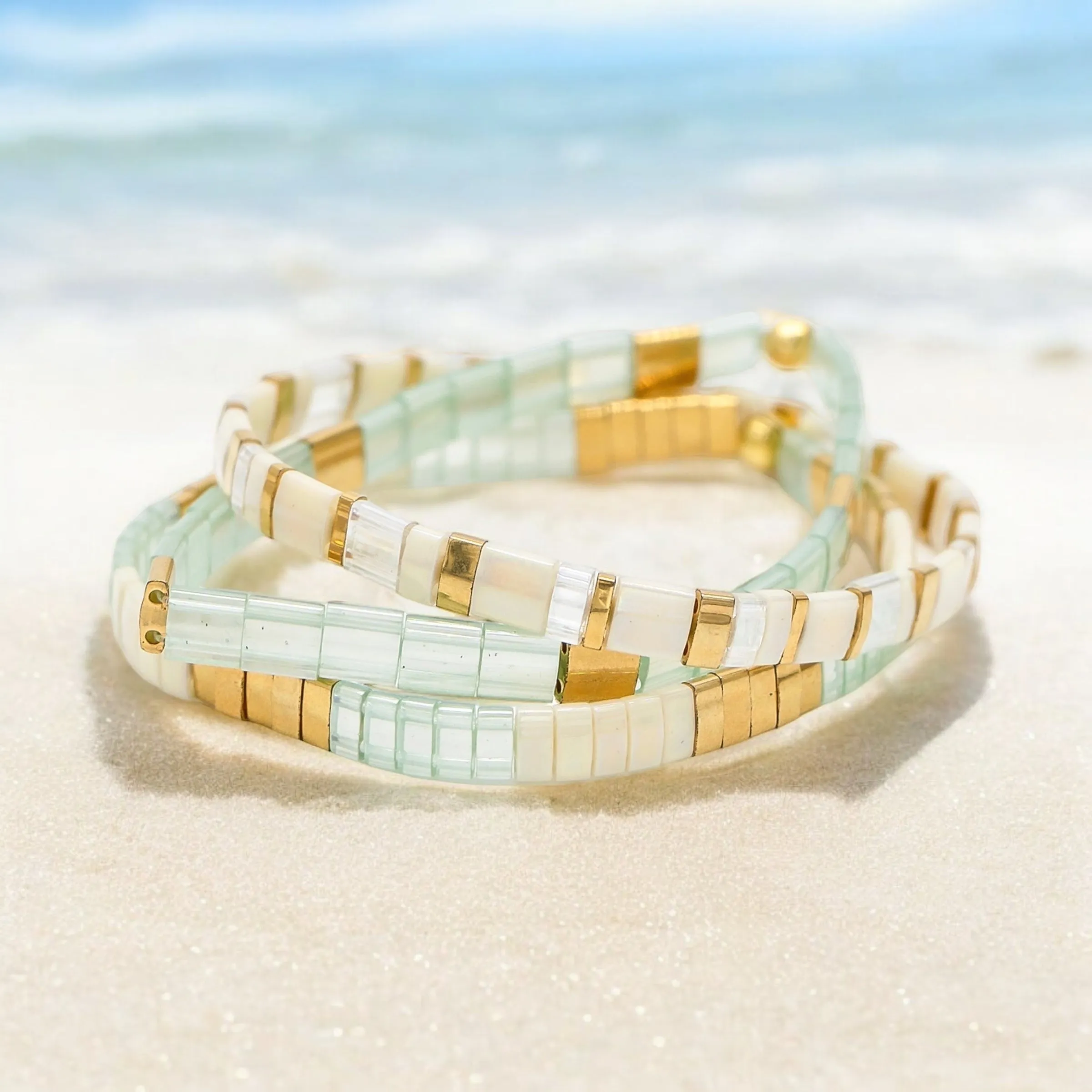 ATLANTIS - Tila Bead Bracelet Stack of 3