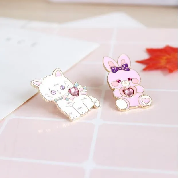 Baby Bun Jewelled Enamel Pin