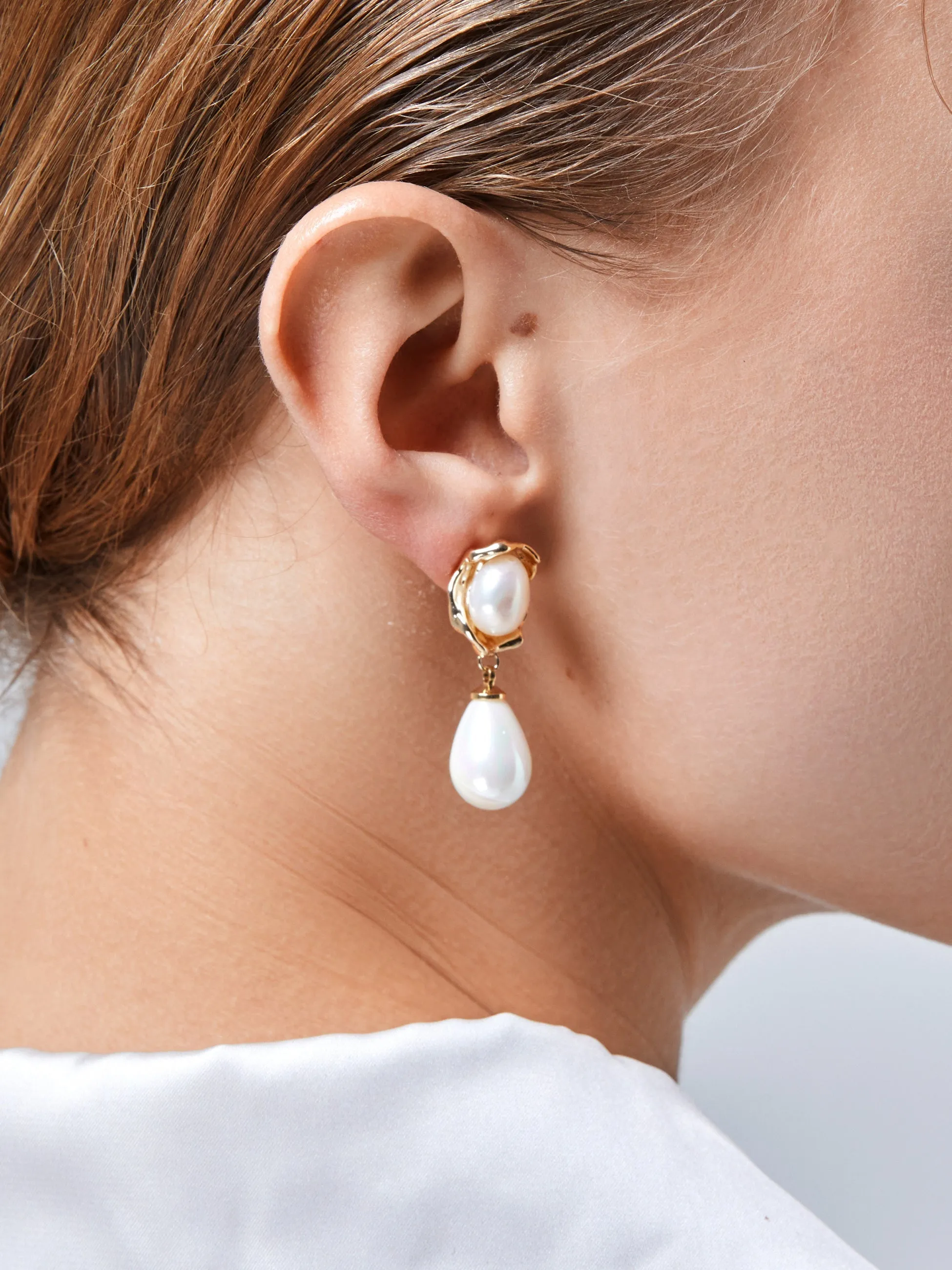 Baroque Pearl Gold-plated Earrings