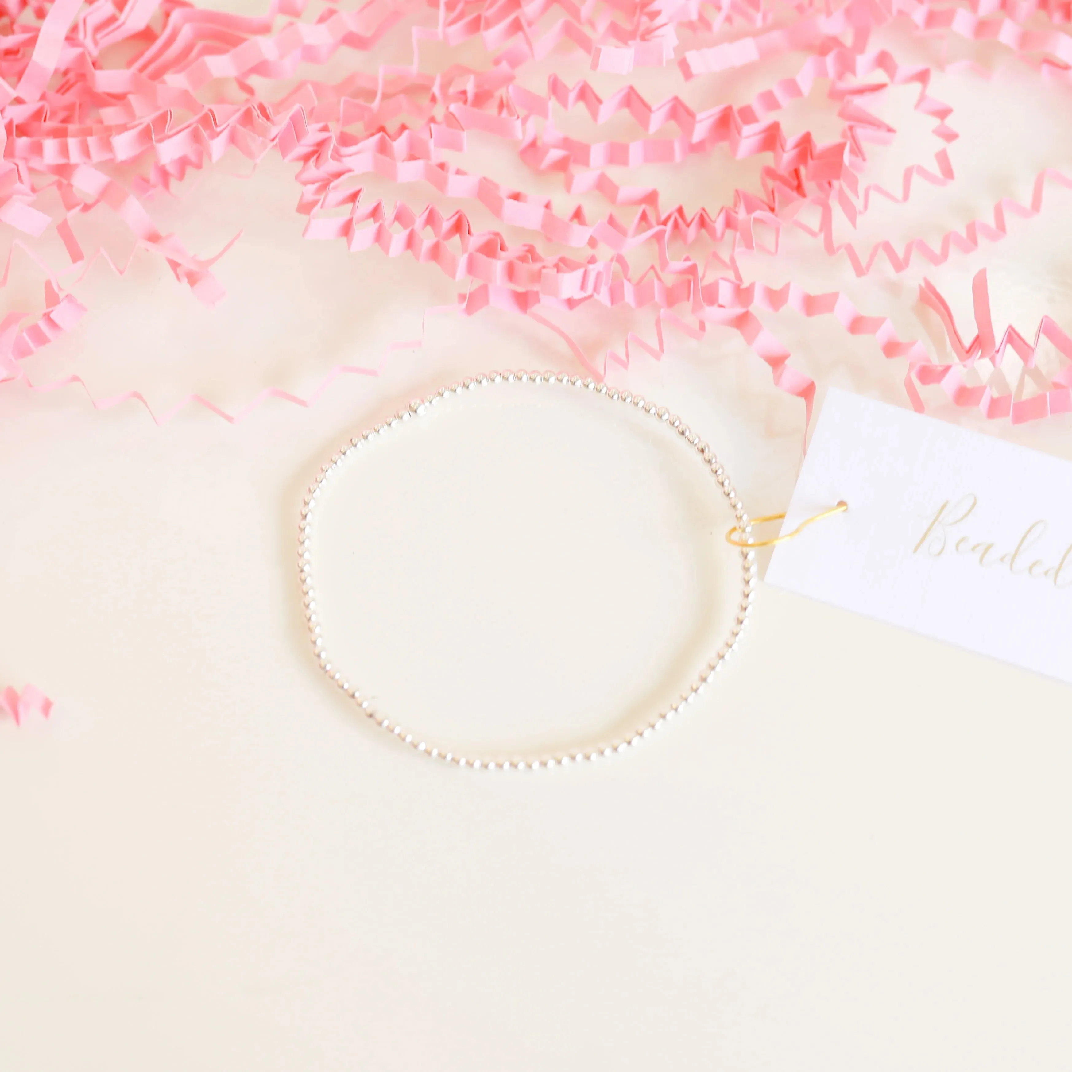 Beaded Blondes | 2MM Silver Beaded Bracelet