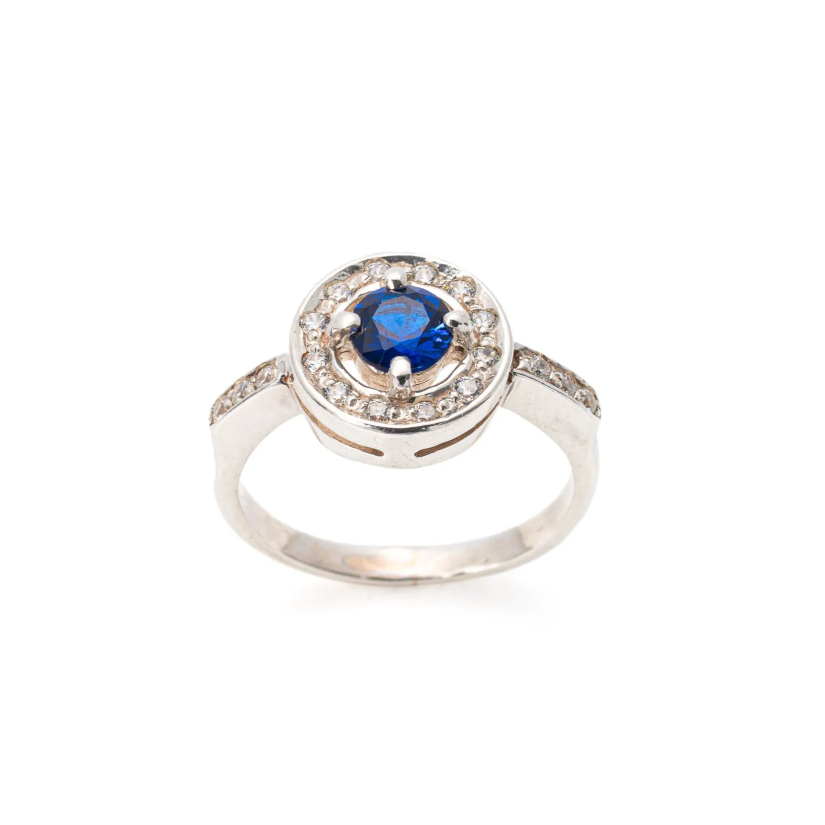 Blue Sapphire Ring - Round Blue Ring - September Birthstone Ring