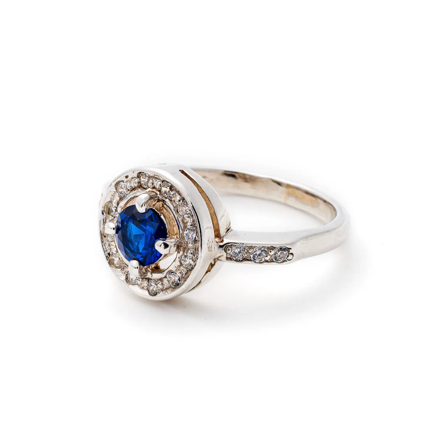 Blue Sapphire Ring - Round Blue Ring - September Birthstone Ring