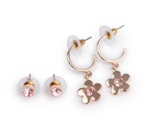 Boutique Chic Bejewelled Blooms Earrings, 2 Pr