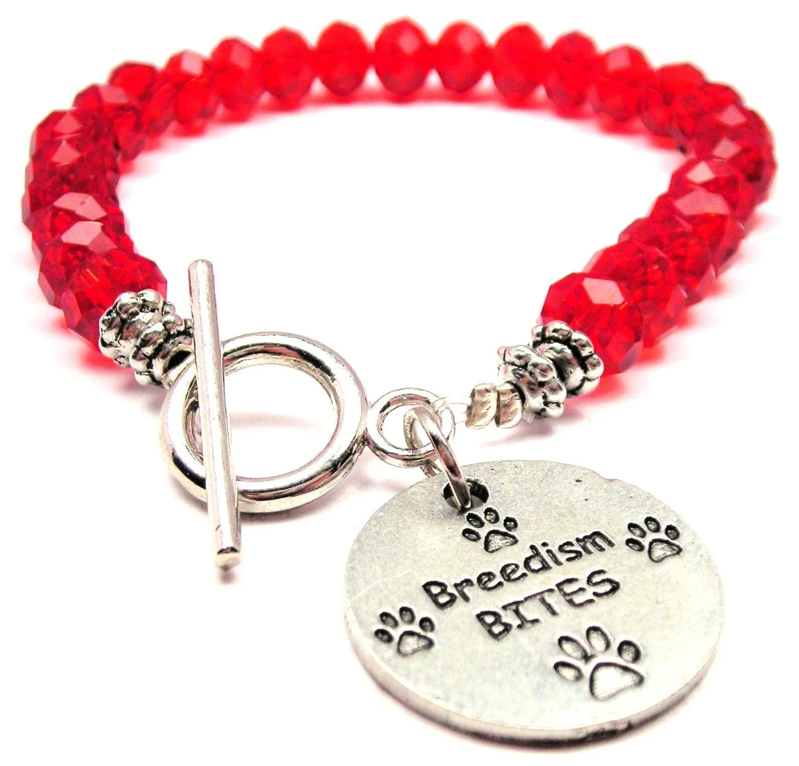 Breedism Bites Crystal Beaded Toggle Style Bracelet