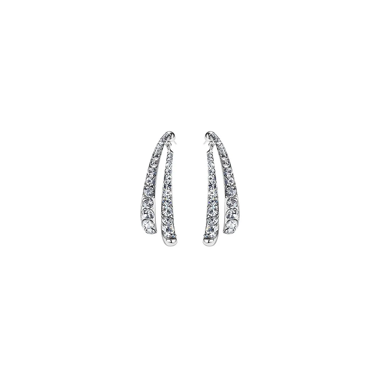 Bright Fishtail Silver Earrings