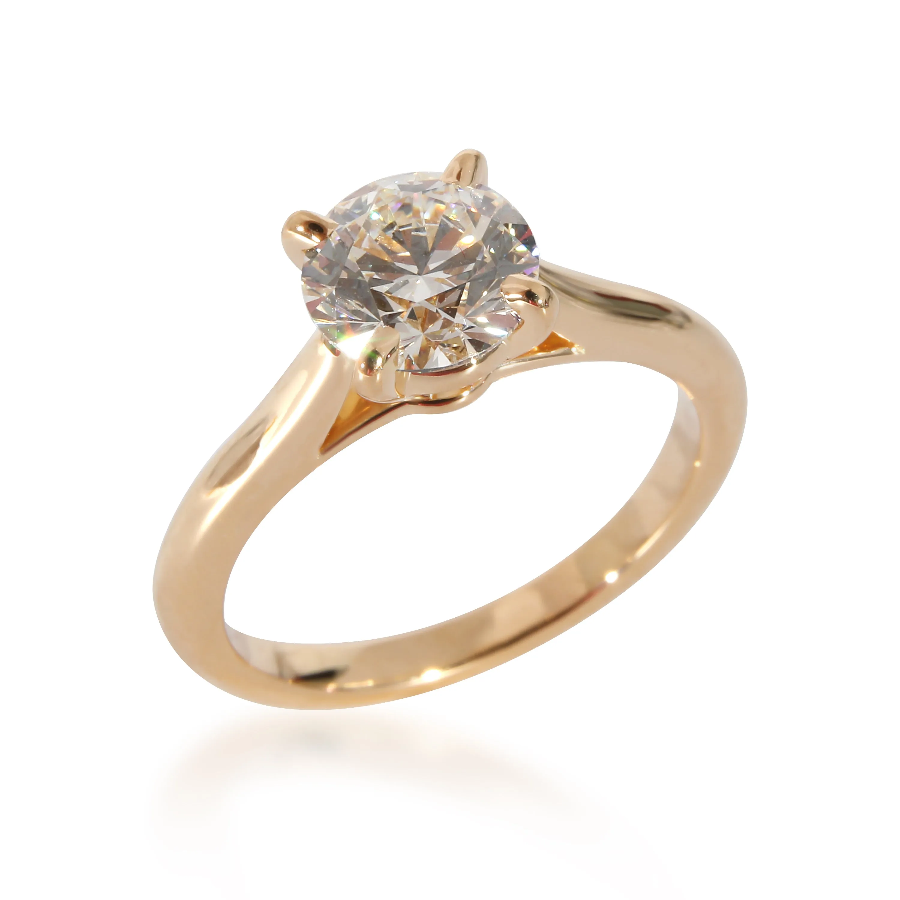 Cartier 1895 Engagement Ring in 18k Yellow Gold H VS2 1.33 CTW