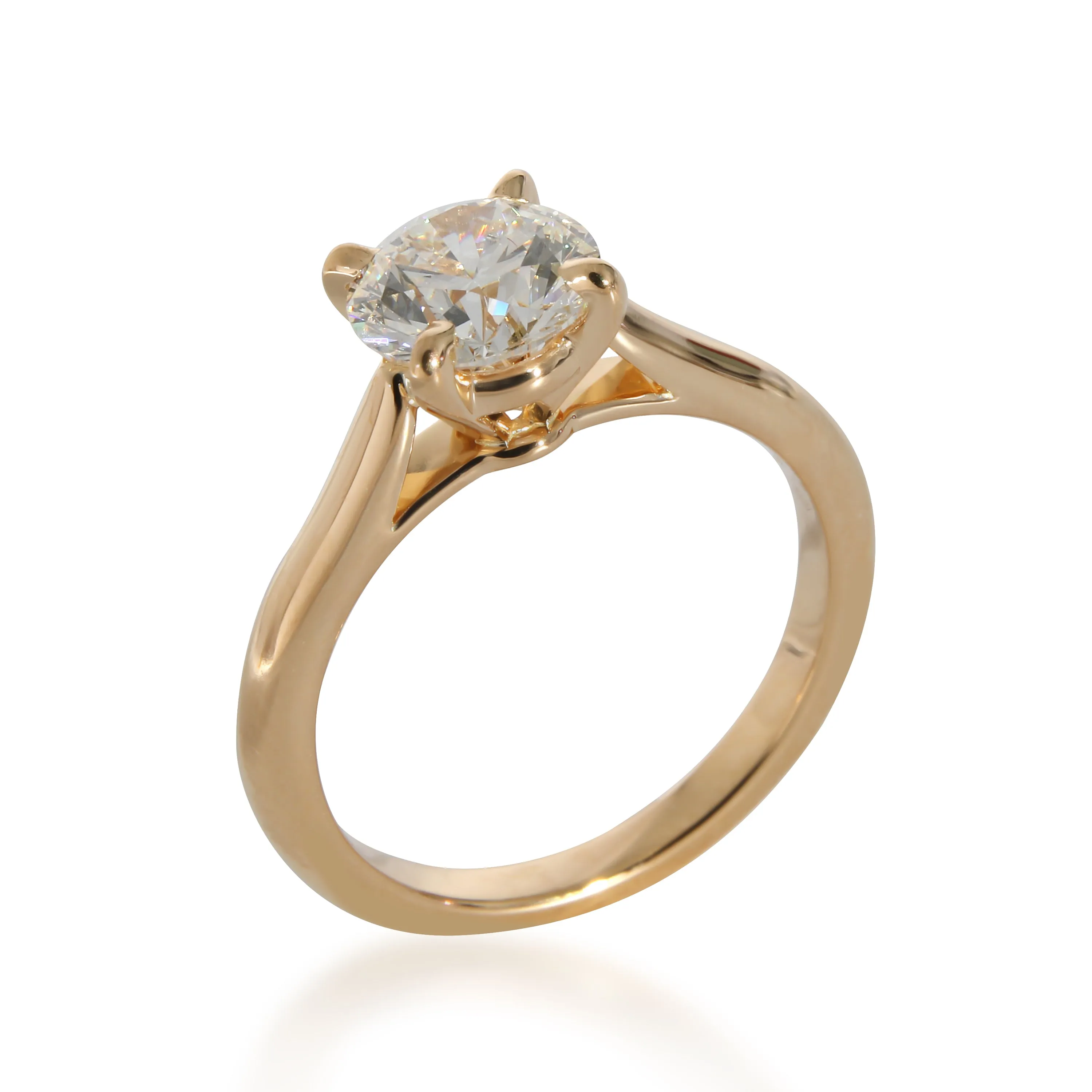 Cartier 1895 Engagement Ring in 18k Yellow Gold H VS2 1.33 CTW