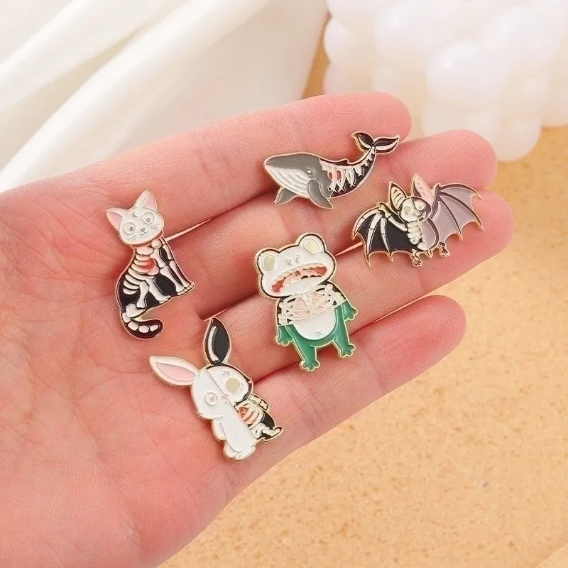 Cartoon Style Animal Insect Mushroom Alloy Stoving Varnish Plating Unisex Brooches