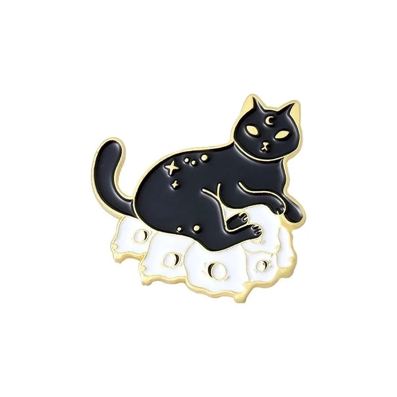 Cartoon Style Cat Alloy Enamel Unisex Brooches