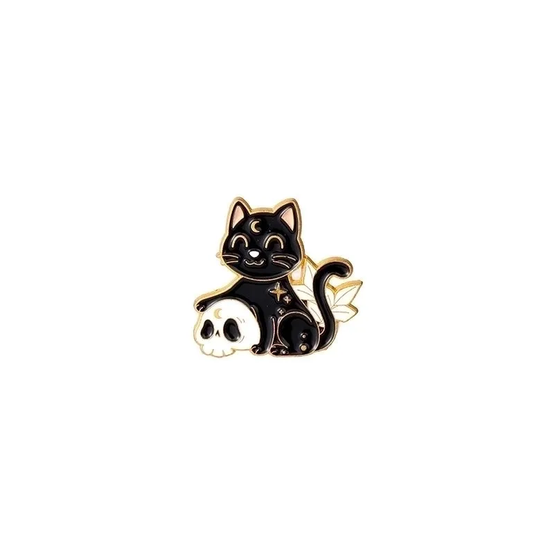 Cartoon Style Cat Alloy Enamel Unisex Brooches