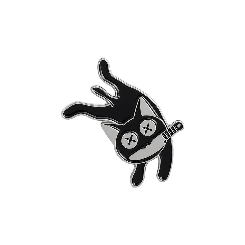 Cartoon Style Cat Alloy Enamel Unisex Brooches