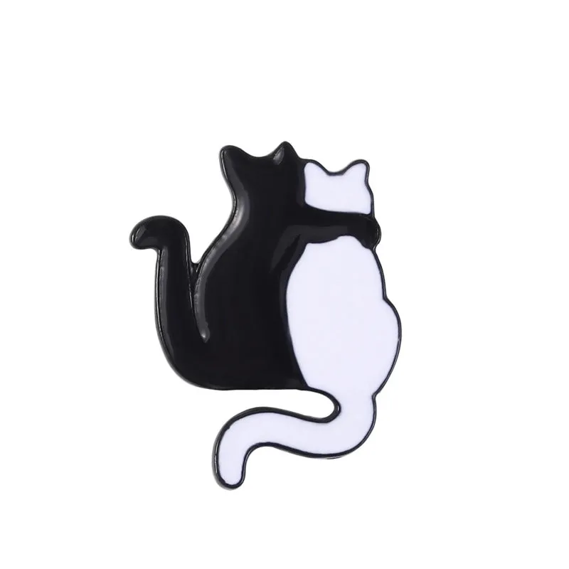 Cartoon Style Cat Alloy Enamel Unisex Brooches