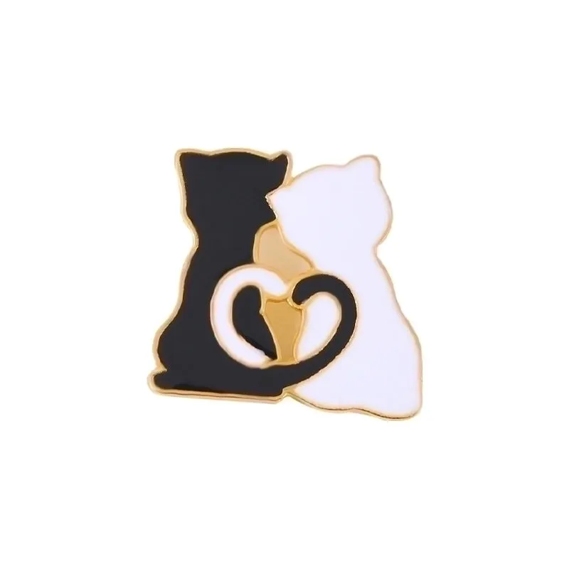 Cartoon Style Cat Alloy Enamel Unisex Brooches