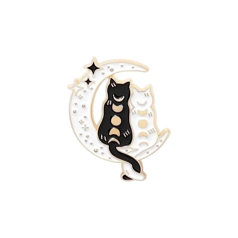 Cartoon Style Cat Alloy Enamel Unisex Brooches