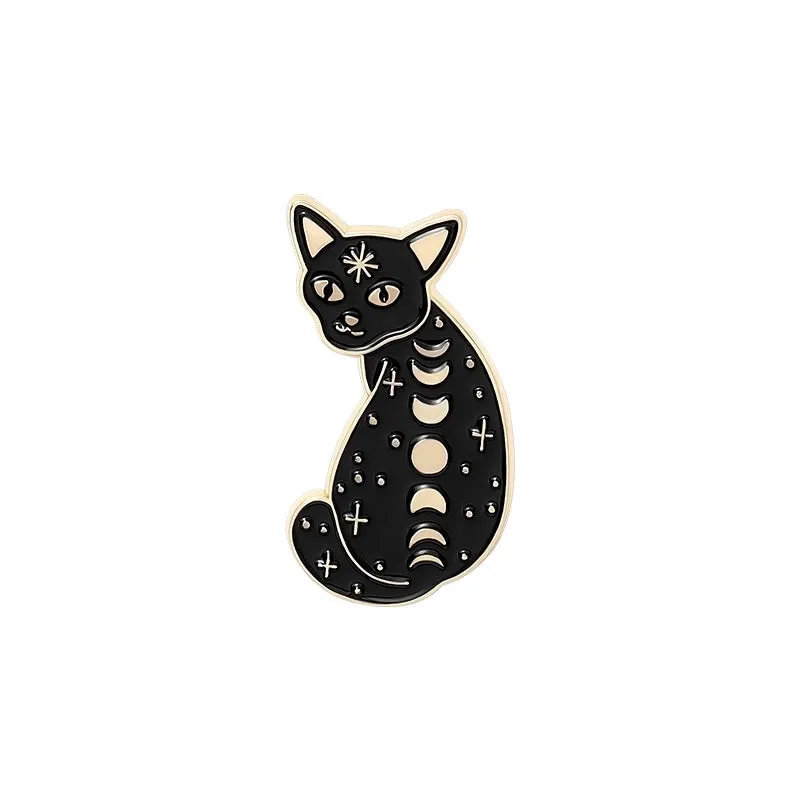 Cartoon Style Cat Alloy Enamel Unisex Brooches