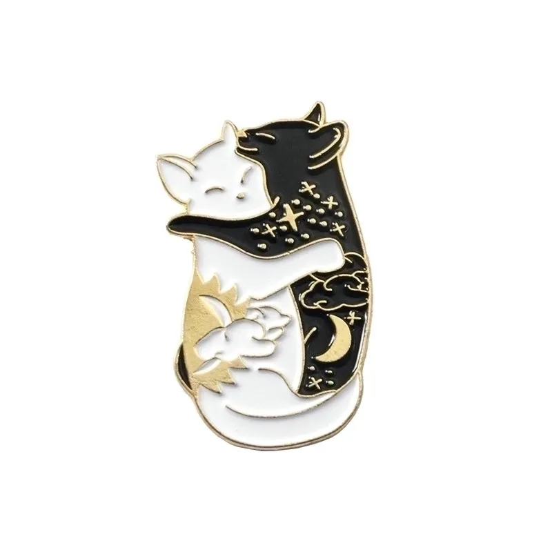 Cartoon Style Cat Alloy Enamel Unisex Brooches