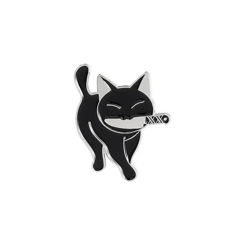 Cartoon Style Cat Alloy Enamel Unisex Brooches