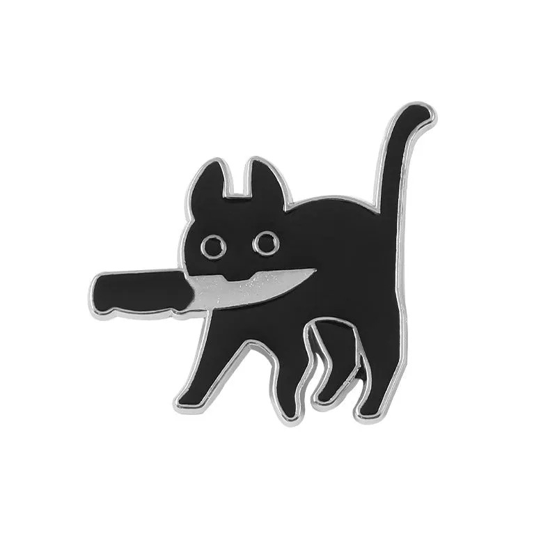 Cartoon Style Cat Alloy Enamel Unisex Brooches