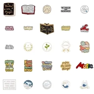 Cartoon Style Letter Alloy Stoving Varnish Unisex Brooches