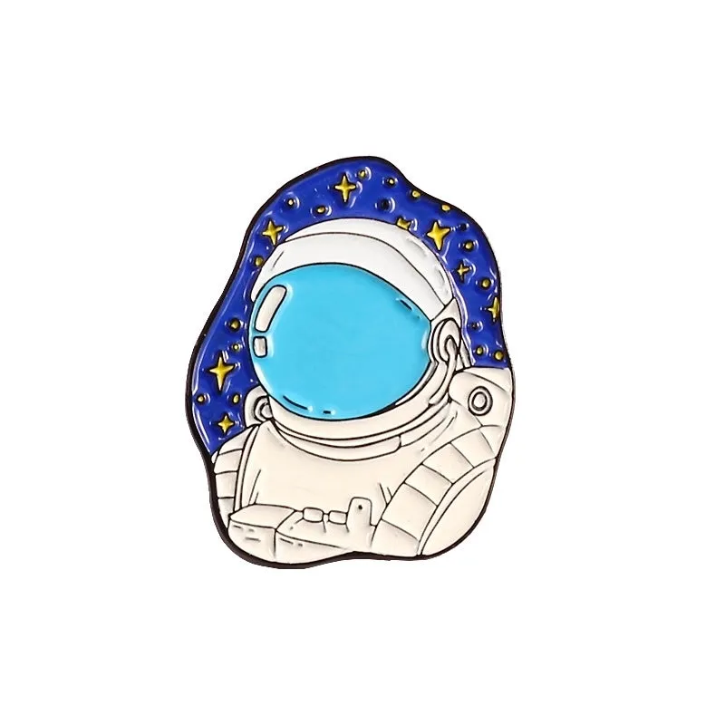 Cartoon Style Pin Astronaut Alloy Enamel Unisex Brooches