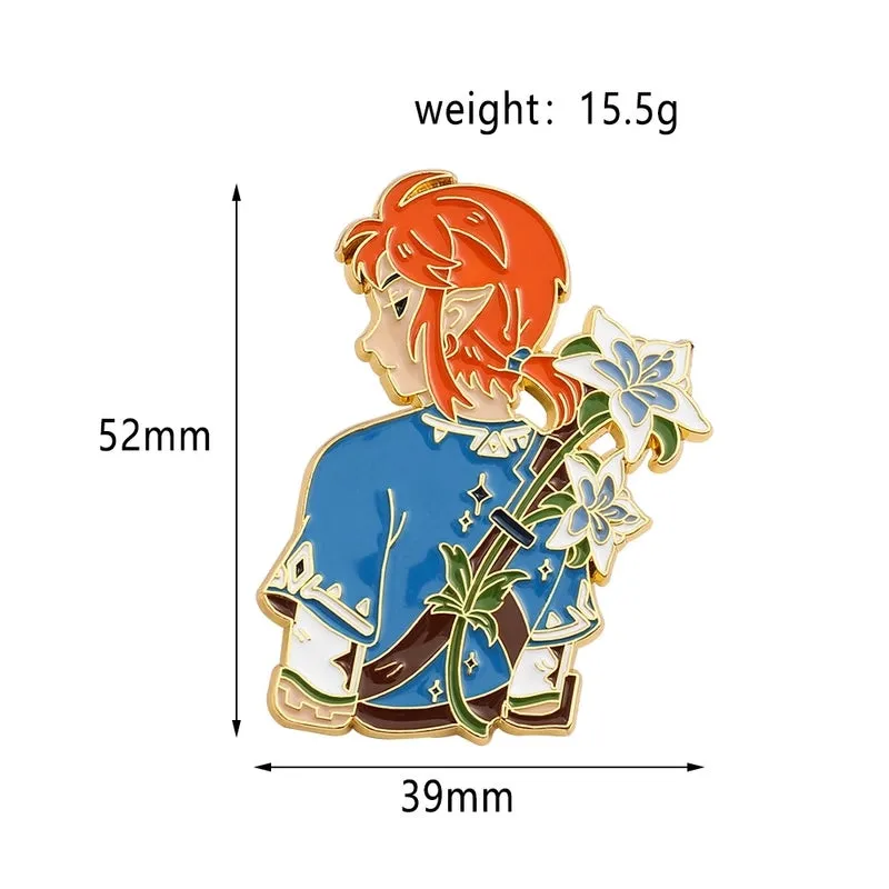 Cartoon Style Pin Cartoon Character Alloy Enamel Unisex Brooches