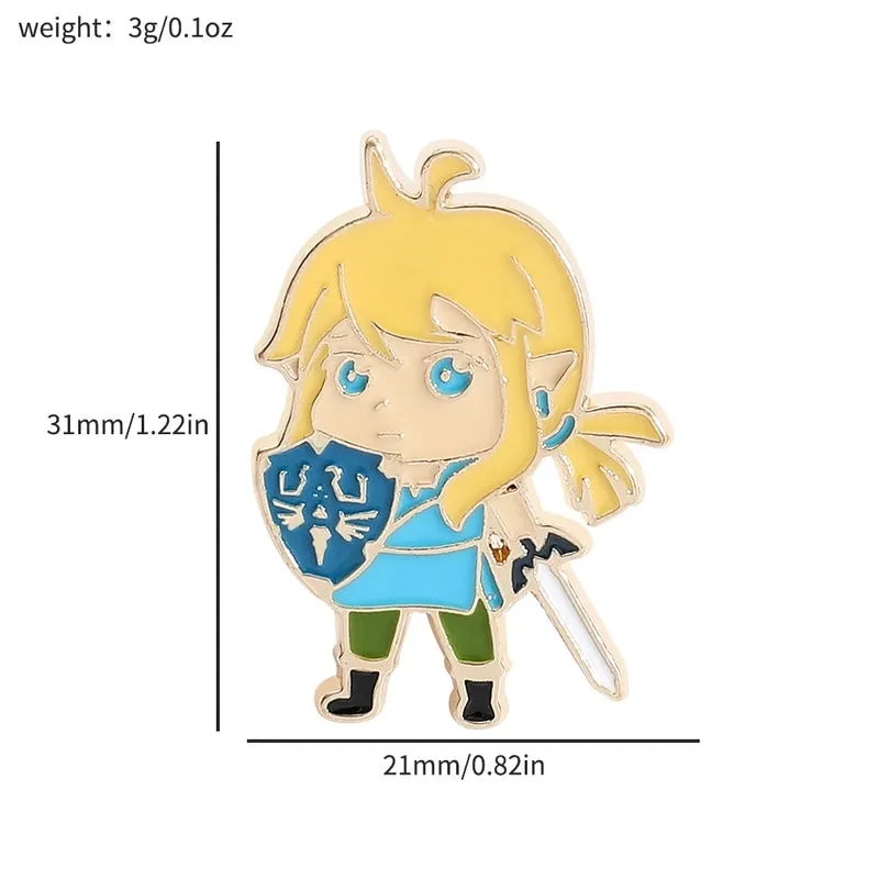 Cartoon Style Pin Cartoon Character Alloy Enamel Unisex Brooches