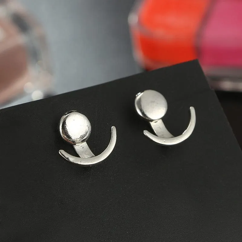 Celestial Full Moon & Moon Crescent Earrings