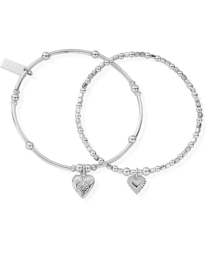 ChloBo 55 Silver Compassion Set Of Two Bracelets SBSET673398