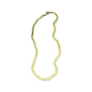 Chronos Strand, Yellow Prehnite, 9kt Gold