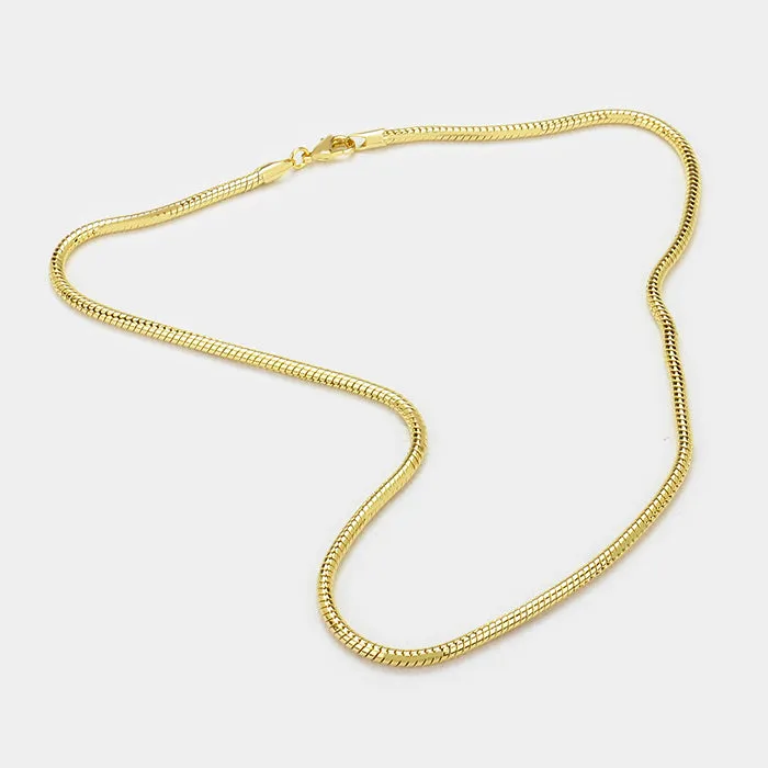 Classic 20in Snake Chain Necklace