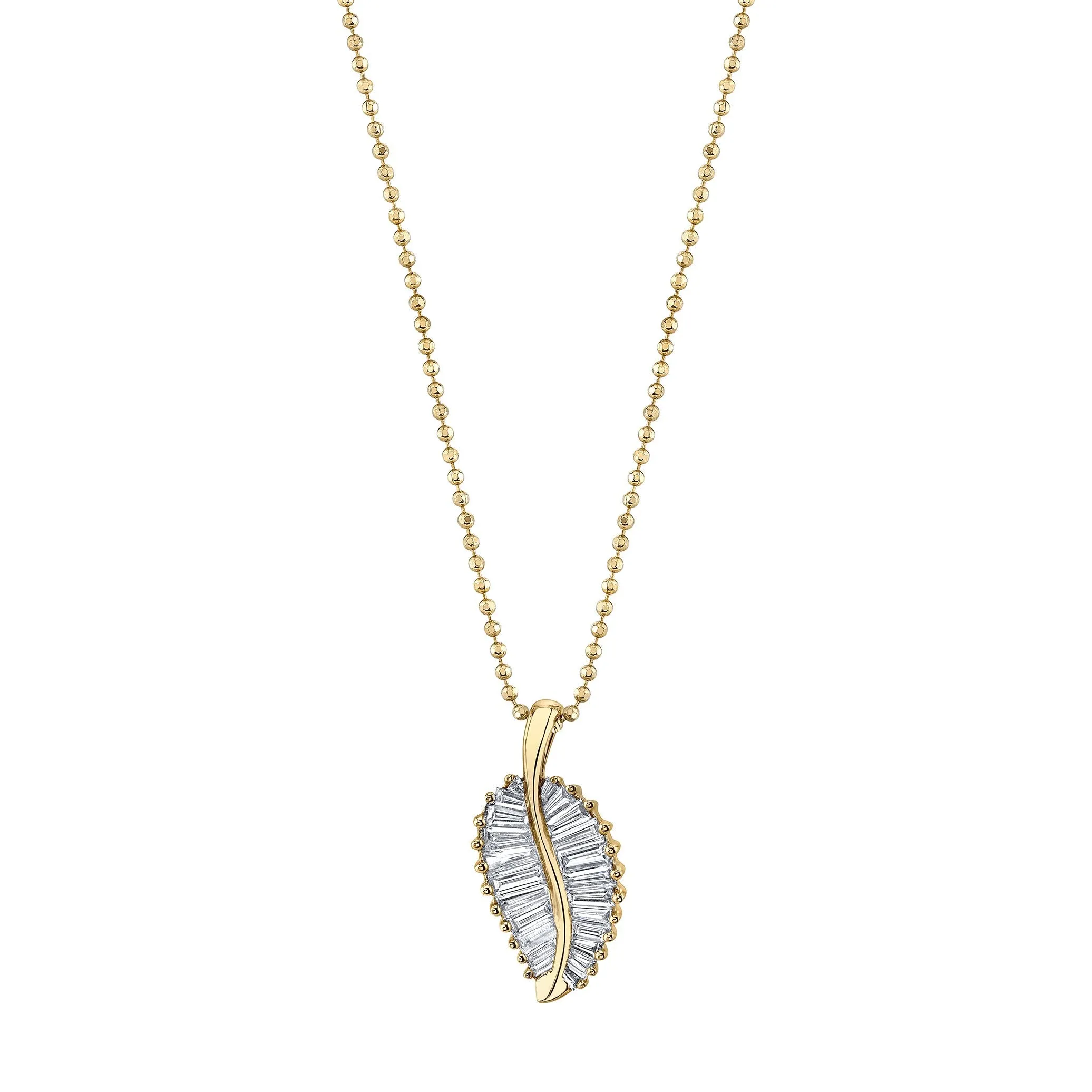 CLASSIC PALM LEAF DIAMOND NECKLACE