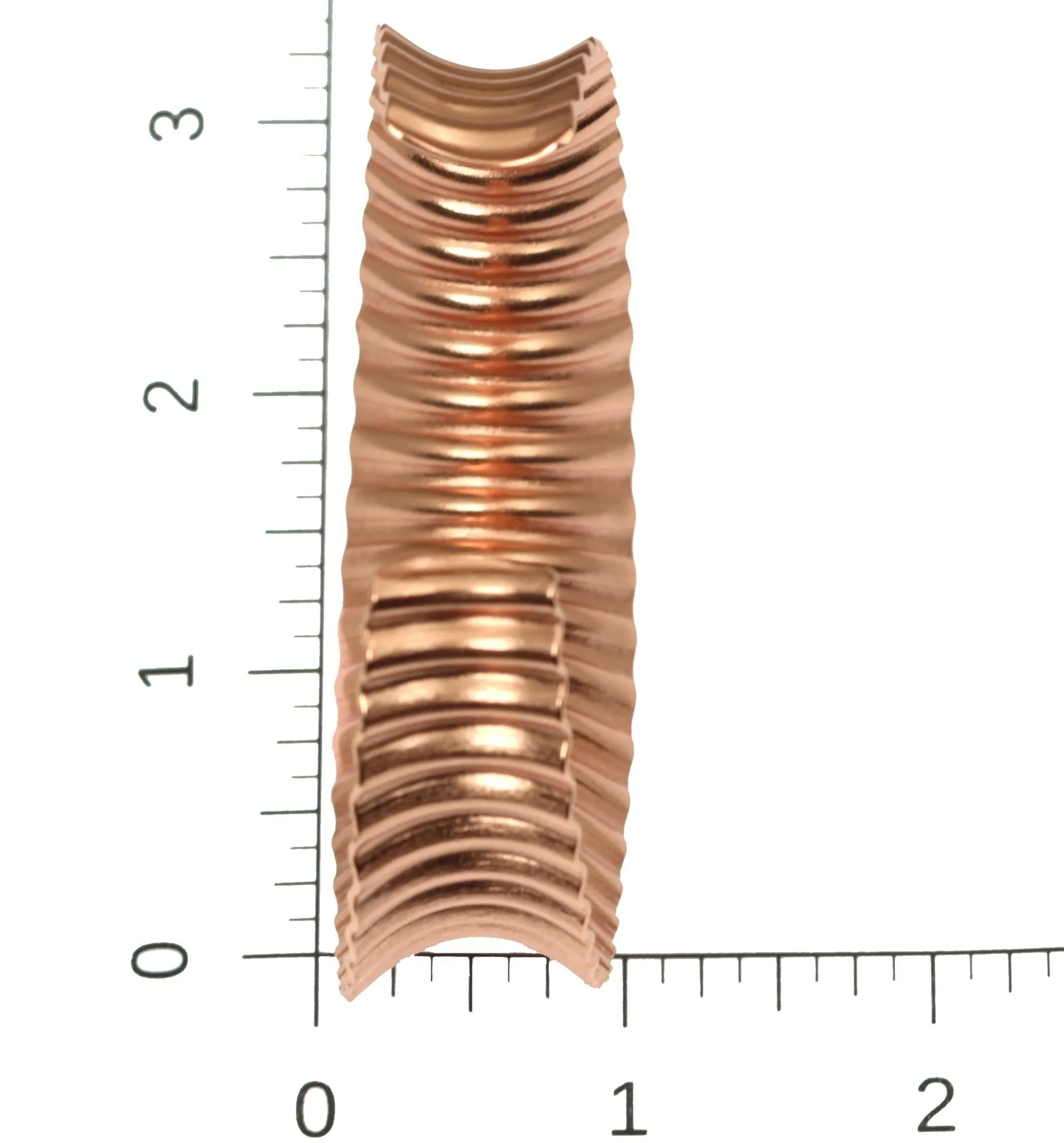 Corrugated Copper Anticlastic Tapered Handmade Cuff