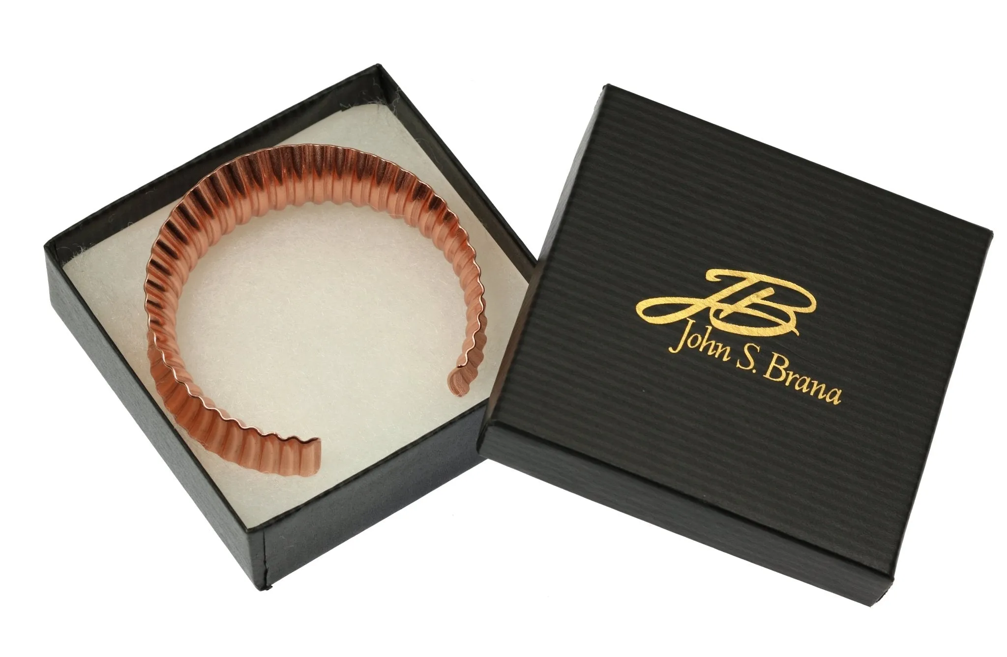 Corrugated Copper Anticlastic Tapered Handmade Cuff