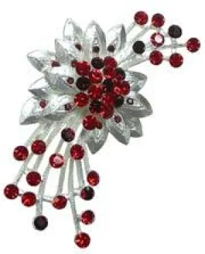 Crystal Dahlia Flower Brooch pin, #84010-8