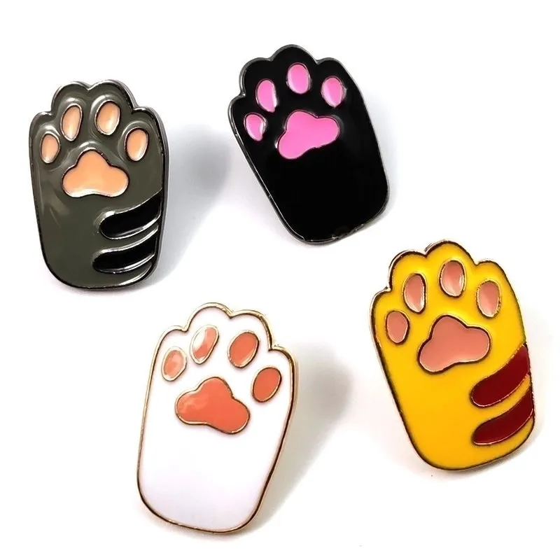 Cute Pin Paw Print Alloy Enamel Unisex Brooches