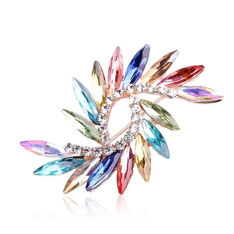 Cute Simple Style Pin Colorful Alloy Plating Inlay Rhinestones Unisex Brooches