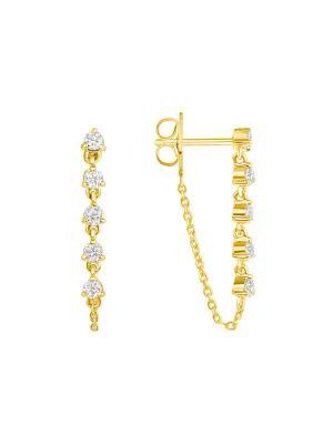 Danielle Diamond Dangle Earrings 14K