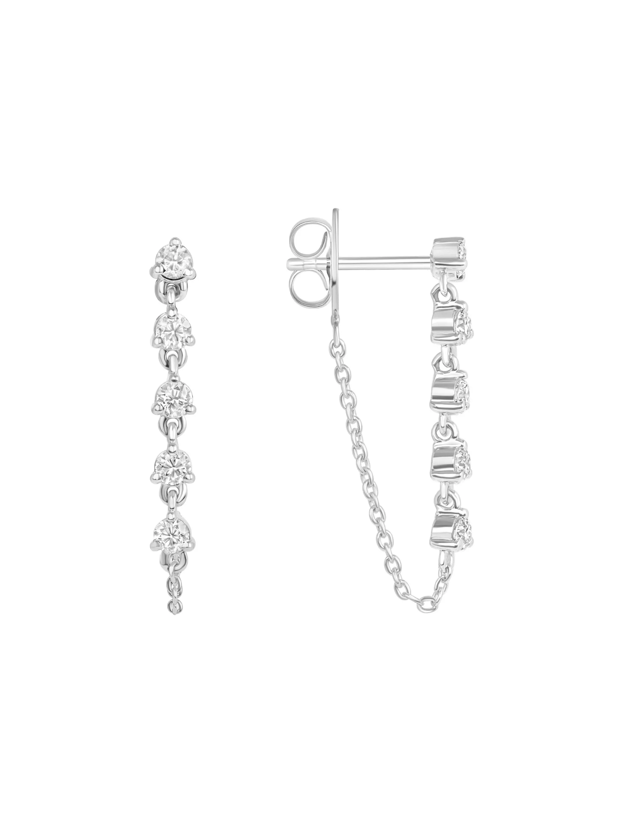 Danielle Diamond Dangle Earrings 14K