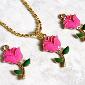 Dark Pink Rose Chokers