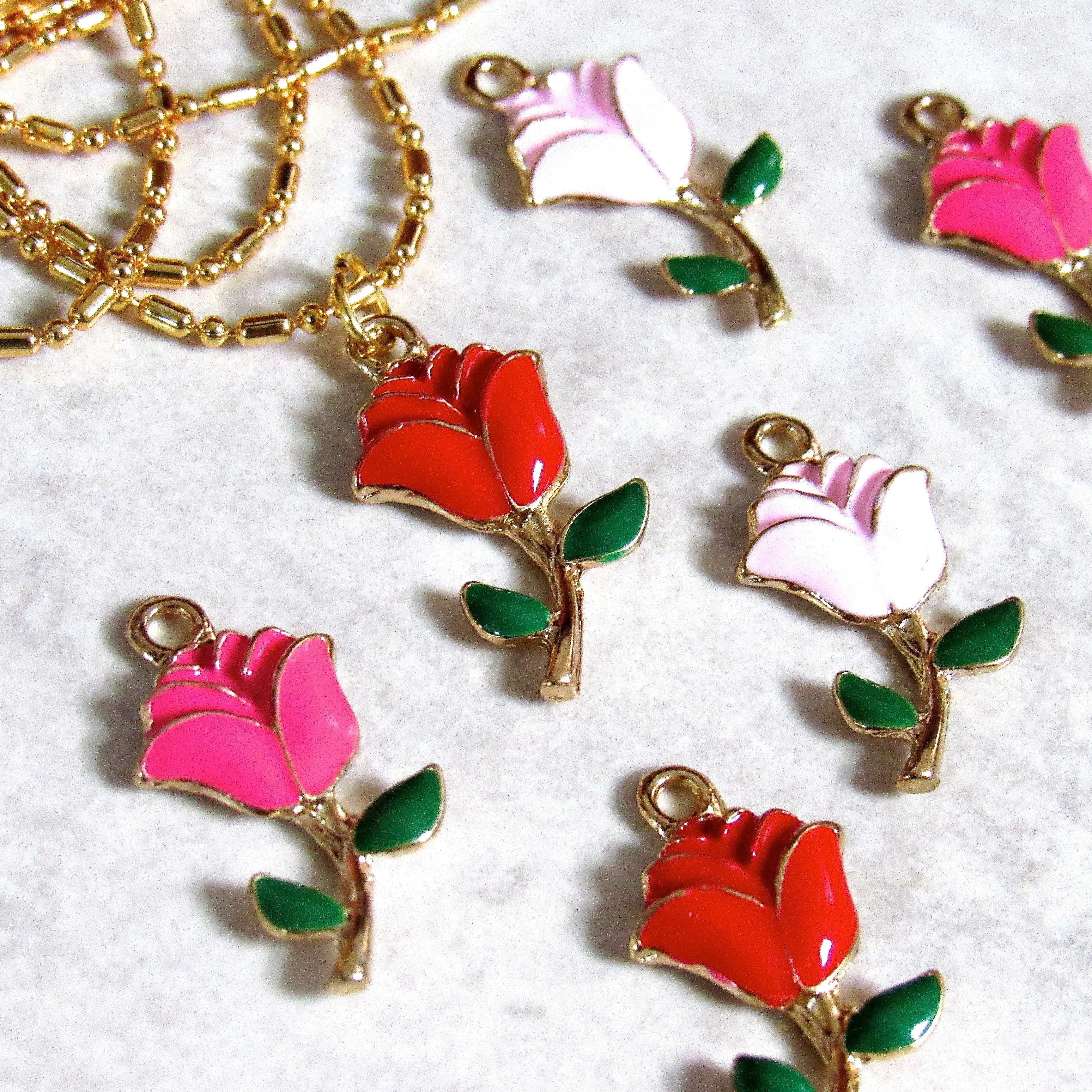 Dark Pink Rose Chokers