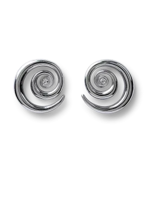 Dove Silver Spiral Earrings