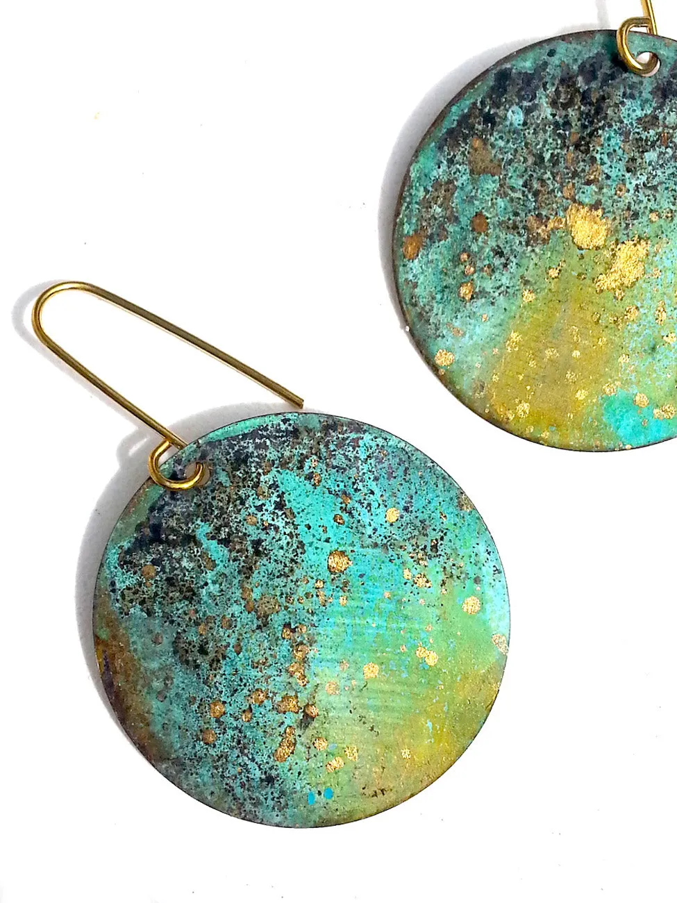 Earrings Disco Garden Patina