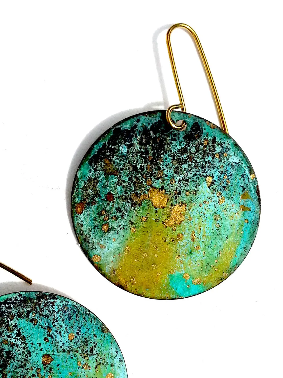 Earrings Disco Garden Patina